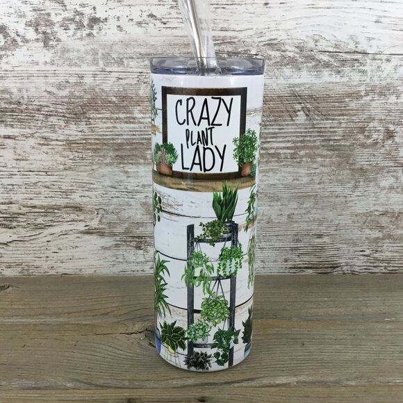 Crazy Plant Lady 20 oz Skinny Tumbler - Picture 1 of 5